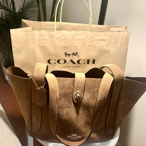 Coach suede Hadley tote handbag - Picture 2 of 8